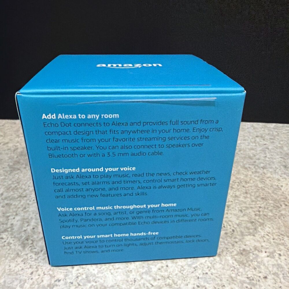 New-Amazon-Echo Dot-Charcoal-3rd Gen- W/ Alexa Voice Control-Free Shipping!!!!!! - Picture 3 of 5
